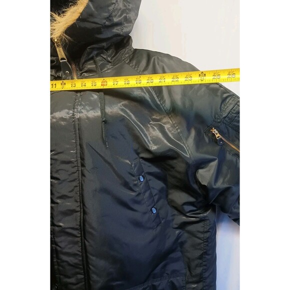 Army Navy Sateen Snow Parka 2XL Full Zip Fur Trim Hood Pockets Heavy Winter Snow - Picture 4 of 11